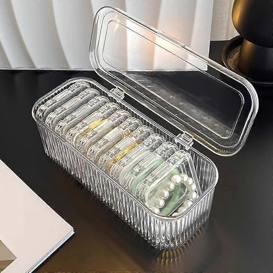 Acrylic Jewellery Box Set – Transparent Organizer Case for Rings, Earrings & Accessories