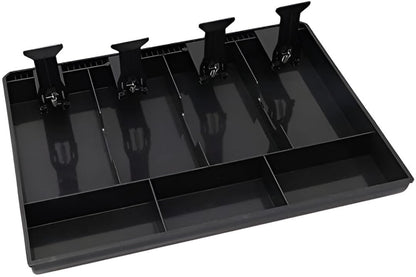 Cash Drawer Money Tray with 4 Bill Clips