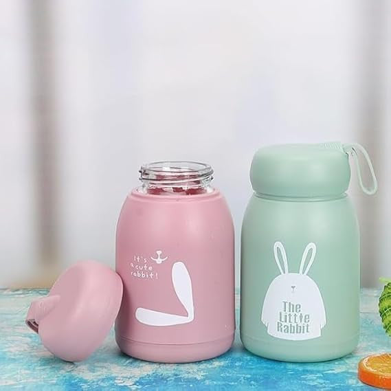 Cute Rabbit Stainless Steel Water Bottle for Kids 330Ml