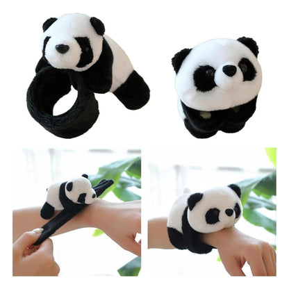 Cute Panda Slap Band Bracelet – Soft Plush Animal Snap Wrist Band Toy for Kids & Gifts