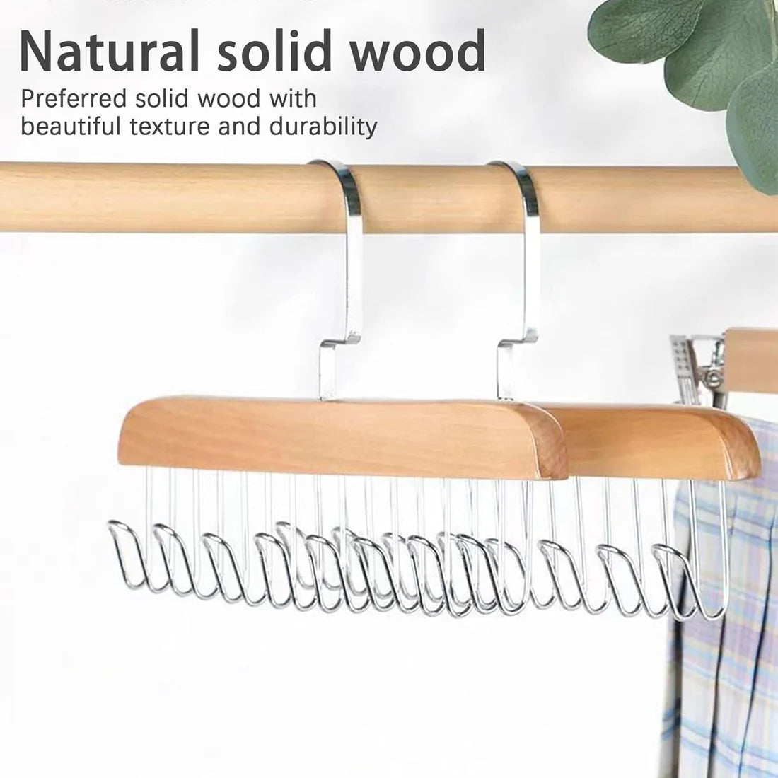 Wooden Tie and Belt Hanger