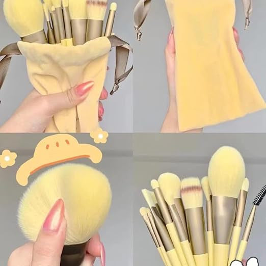 13 PCS Makeup Brush Set with Pouch | Professional Soft Cosmetic Brushes for Full Face & Eye Makeup