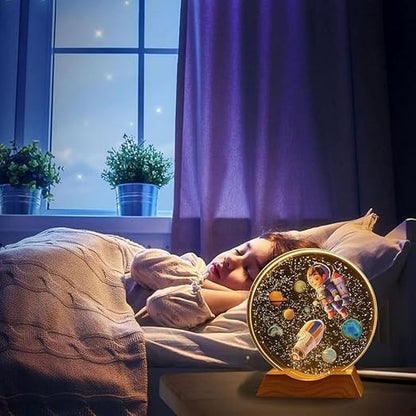 3D Crystal Space Theme Galaxy LED Night Lamp