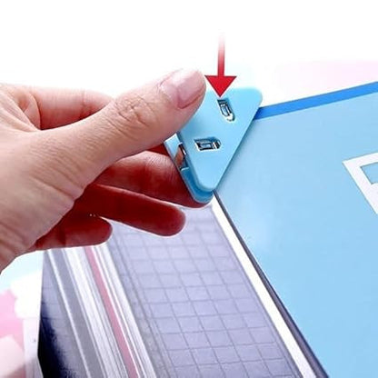 Corner Paper Clip 2Pcs | Cute Triangle Page Marker Clip For Books & Documents Online (Pack Of 2)