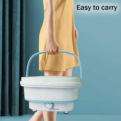 Foldable Mini Portable Washing Machine – Compact Laundry Washer for Travel, Home & Hostel