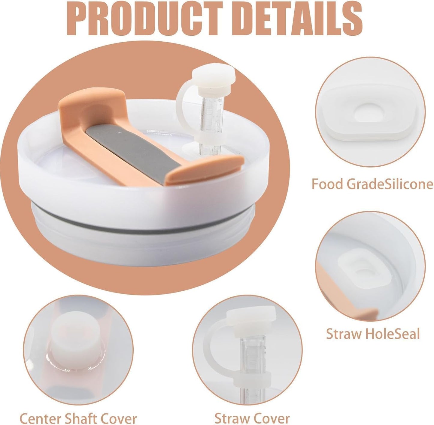 1200ML Stainless Steel Insulated Tumbler Cup with Handle and Straw