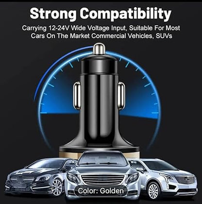 6 in 1 Fast Charging Car Charger with PD & QC 3.0 USB Ports