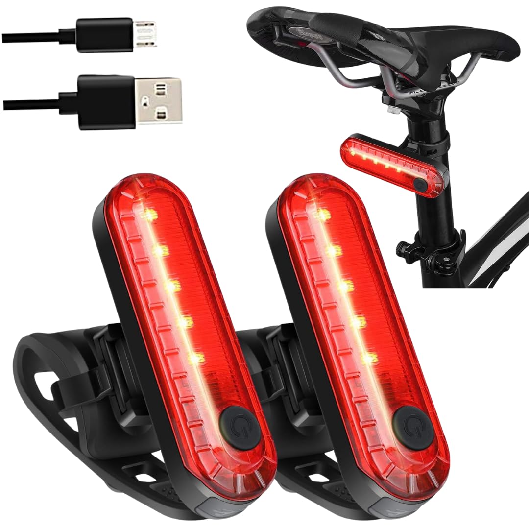 Rechargeable Bicycle Tail Light LED USB Charging Rear Safety Light