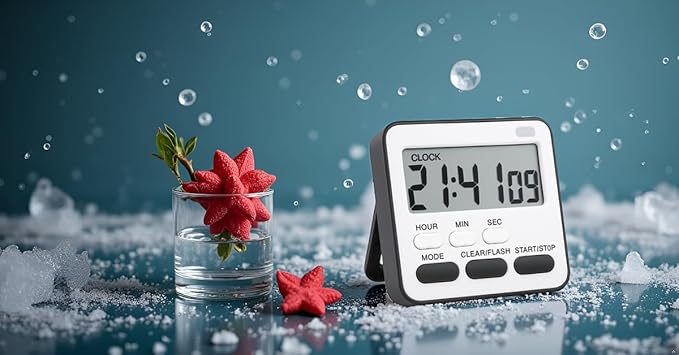 Digital Timer Clock for Kitchen, Baking & Study | Loud Alarm Stopwatch with Stand