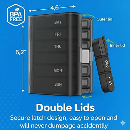 Travel Medicine Box Organizer | Portable Pill Storage Case