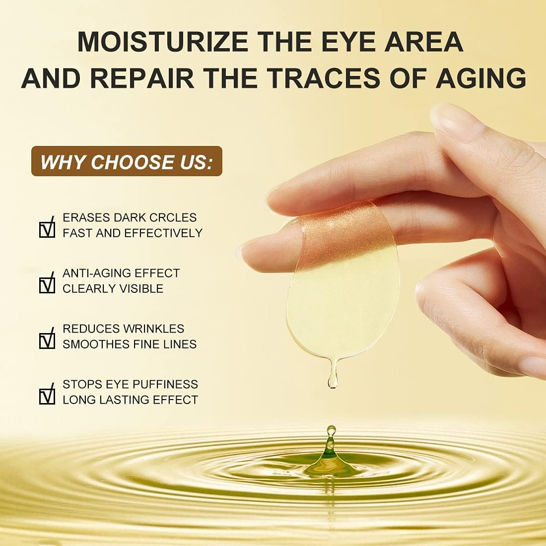 Avocado Green Eye Mask Patches – Dark Circle, Puffiness & Fine Lines Remover
