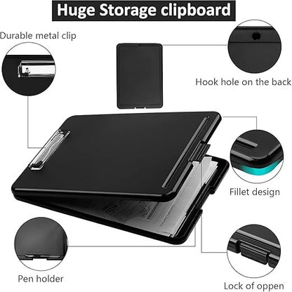 Premium A4 Document Clipboard Folder with Writing Note Pad
