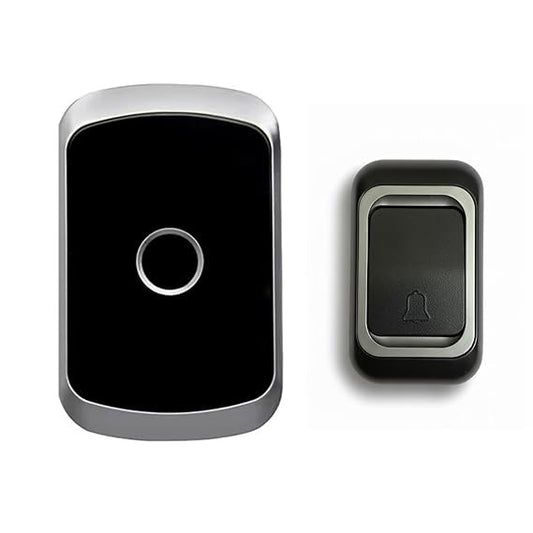 Wireless Doorbell Kit Black Color | Remote Door Bell with Receiver | Smart Home Door Chime