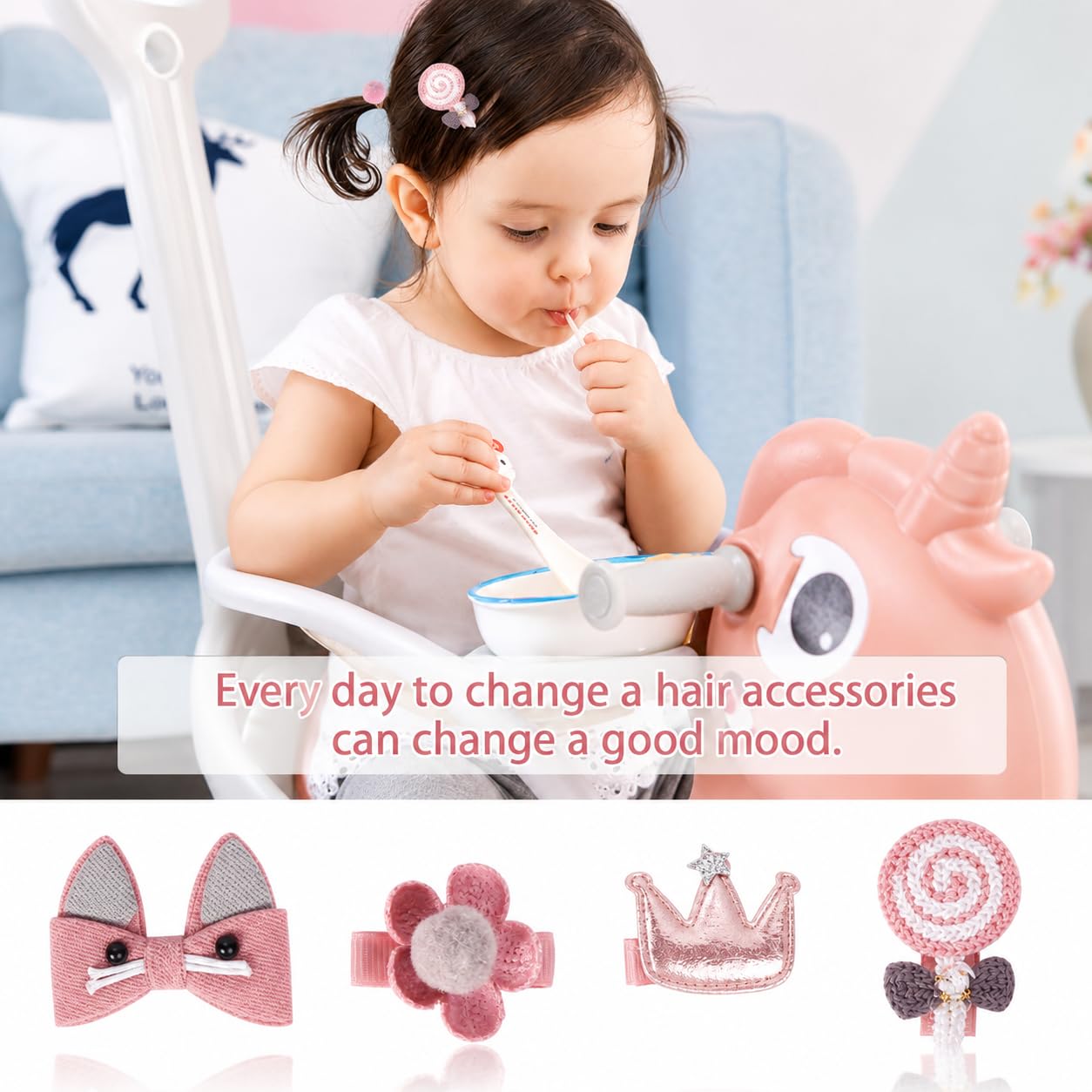 Baby Hair Collection Gift Set with Cute Hair Accessories for Girls
