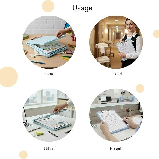 Premium A4 Document Clipboard Folder with Writing Note Pad