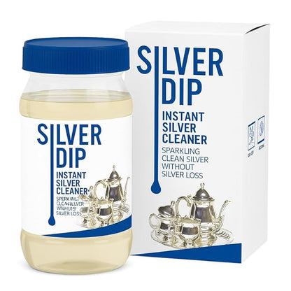 Silver Dip – Fast-Acting Liquid Silver Cleaner | Instant Shine Restorer for Silver Utensils, Jewelry & Home Décor