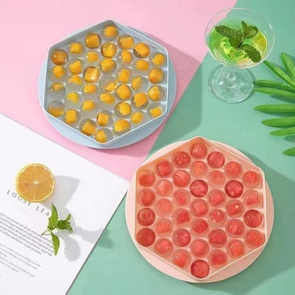 Round Ice Ball Tray – Silicone Ice Cube & Lollipop Mold for Juice, Whisky, Chocolate & Multipurpose Use