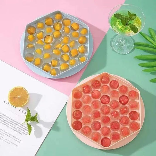 Round Ice Ball Tray – Silicone Ice Cube & Lollipop Mold for Juice, Whisky, Chocolate & Multipurpose Use