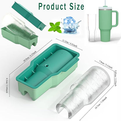 Silicone Ice Stick Mold for Bottles & Tumblers | Easy-Release Ice Cube Freezer Tray with Lid