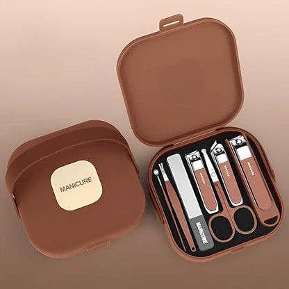 8-in-1 Manicure Pedicure Kit | Professional Nail Clipper Set with Travel Case
