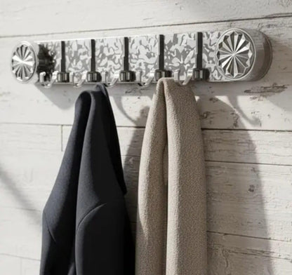 Transparent Suction 5 Hook Self Adhesive Wall Hook Rack