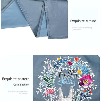 Waterproof Kitchen Apron for Women | PVC Cooking Apron with Front Pocket & Hand Wipe Panel