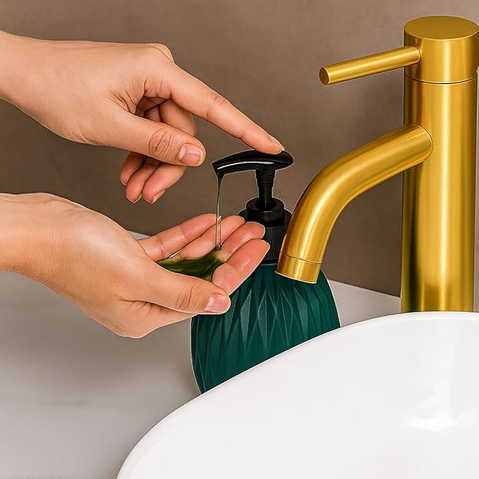 Diamond Textured Liquid Soap Dispenser Pump Bottle | Multipurpose Hand Wash, Soap, Lotion & Shampoo Dispenser for Bathroom & Kitchen Sink