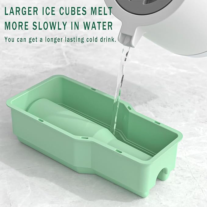 Silicone Ice Stick Mold for Bottles & Tumblers | Easy-Release Ice Cube Freezer Tray with Lid