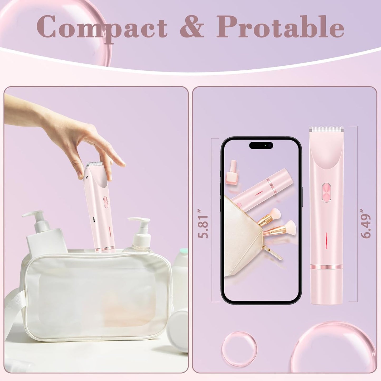 2 in 1 Women Electric Trimmer & Shaver | USB Rechargeable Hair Remover