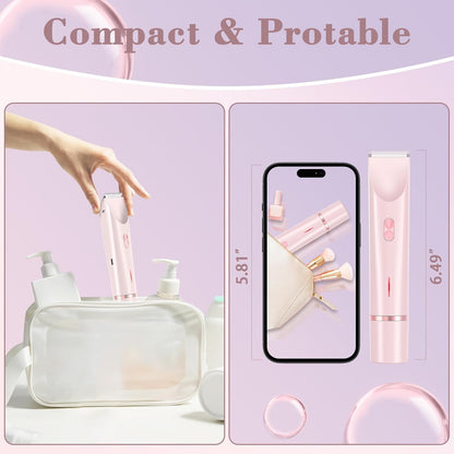 2 in 1 Women Electric Trimmer & Shaver | USB Rechargeable Hair Remover