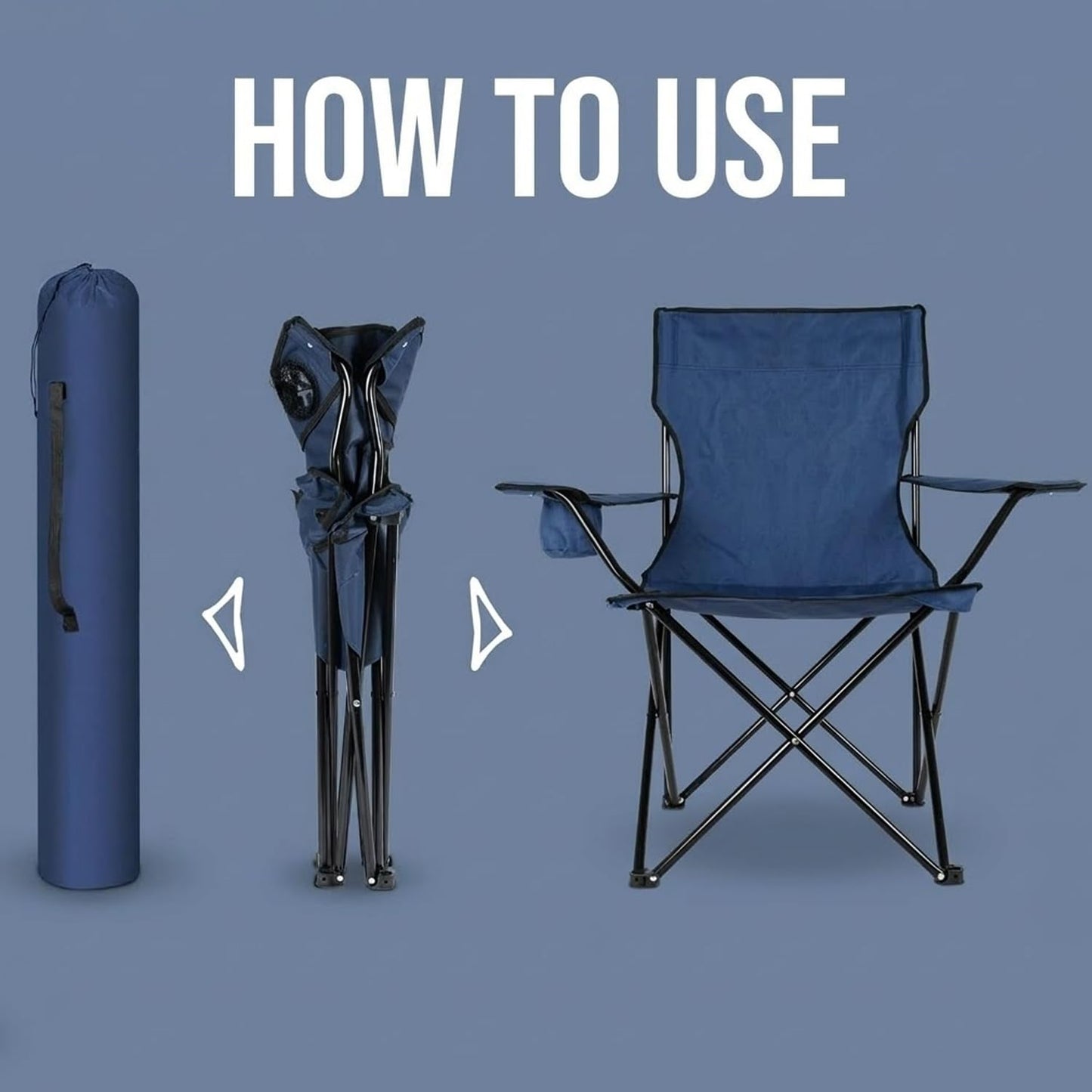 Folding Travel Camping Chair | Portable Outdoor Folding Chair with Carry Bag