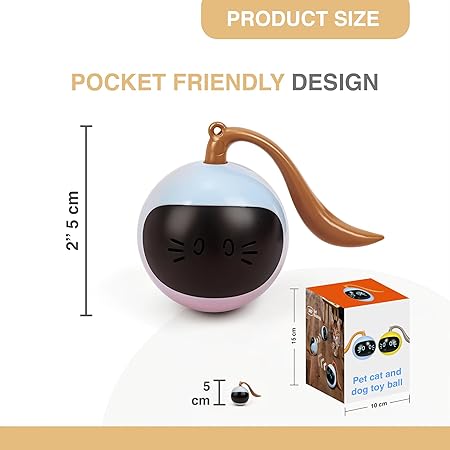 Smart AI Interactive Self-Rotating Cat Toy Ball with Motion Sensor