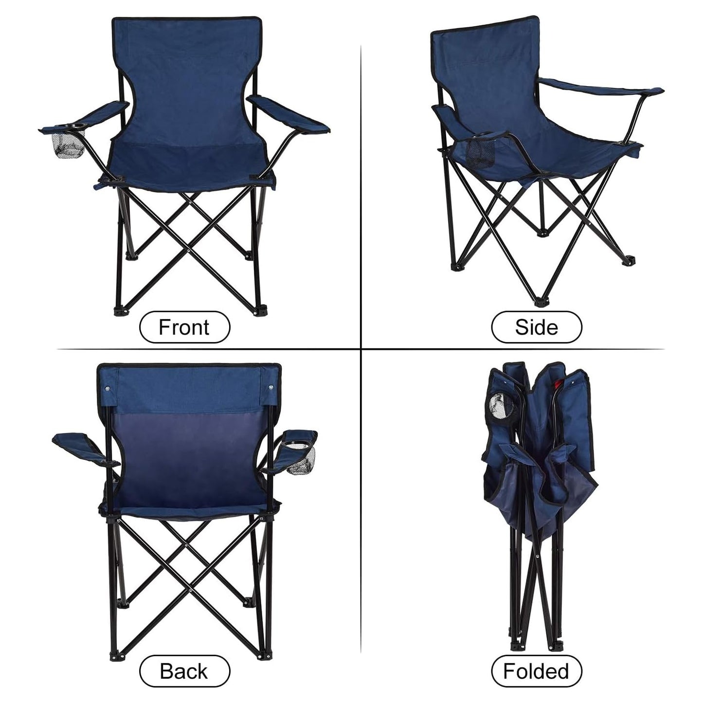 Folding Travel Camping Chair | Portable Outdoor Folding Chair with Carry Bag