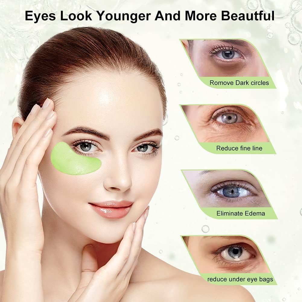 Avocado Green Eye Mask Patches – Dark Circle, Puffiness & Fine Lines Remover