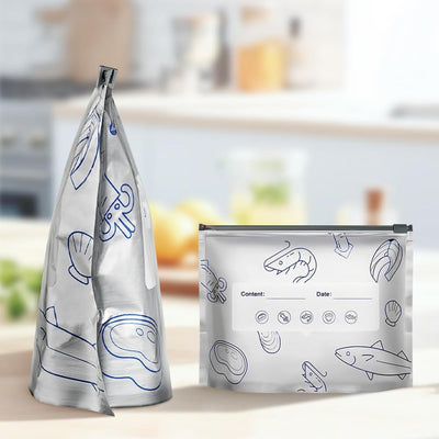 30 Pcs Reusable Aluminum Foil Food Storage Bags – Leakproof Zip Lock