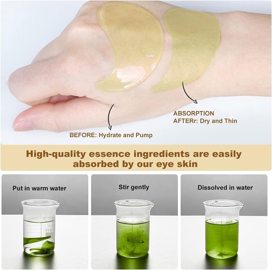 Avocado Green Eye Mask Patches – Dark Circle, Puffiness & Fine Lines Remover