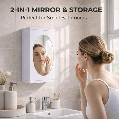 Wall Mounted Bathroom Cabinet with Mirror | Modern Storage Organizer for Bathroom