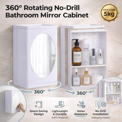 Wall Mounted Bathroom Cabinet with Mirror | Modern Storage Organizer for Bathroom