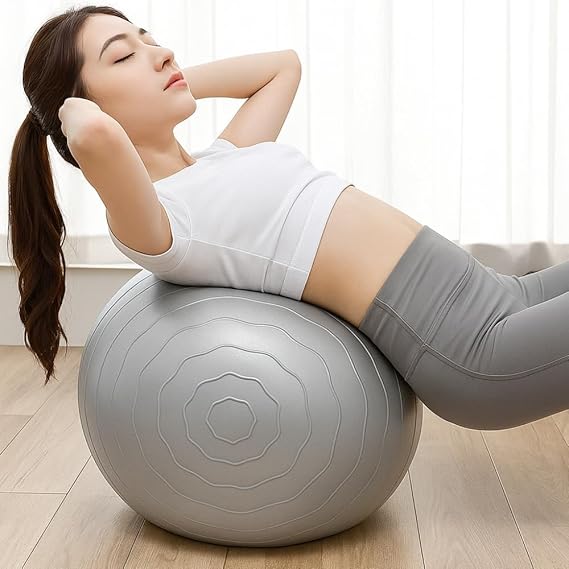 Gym Ball for Exercise & 65cm Anti-Burst Fitness Ball
