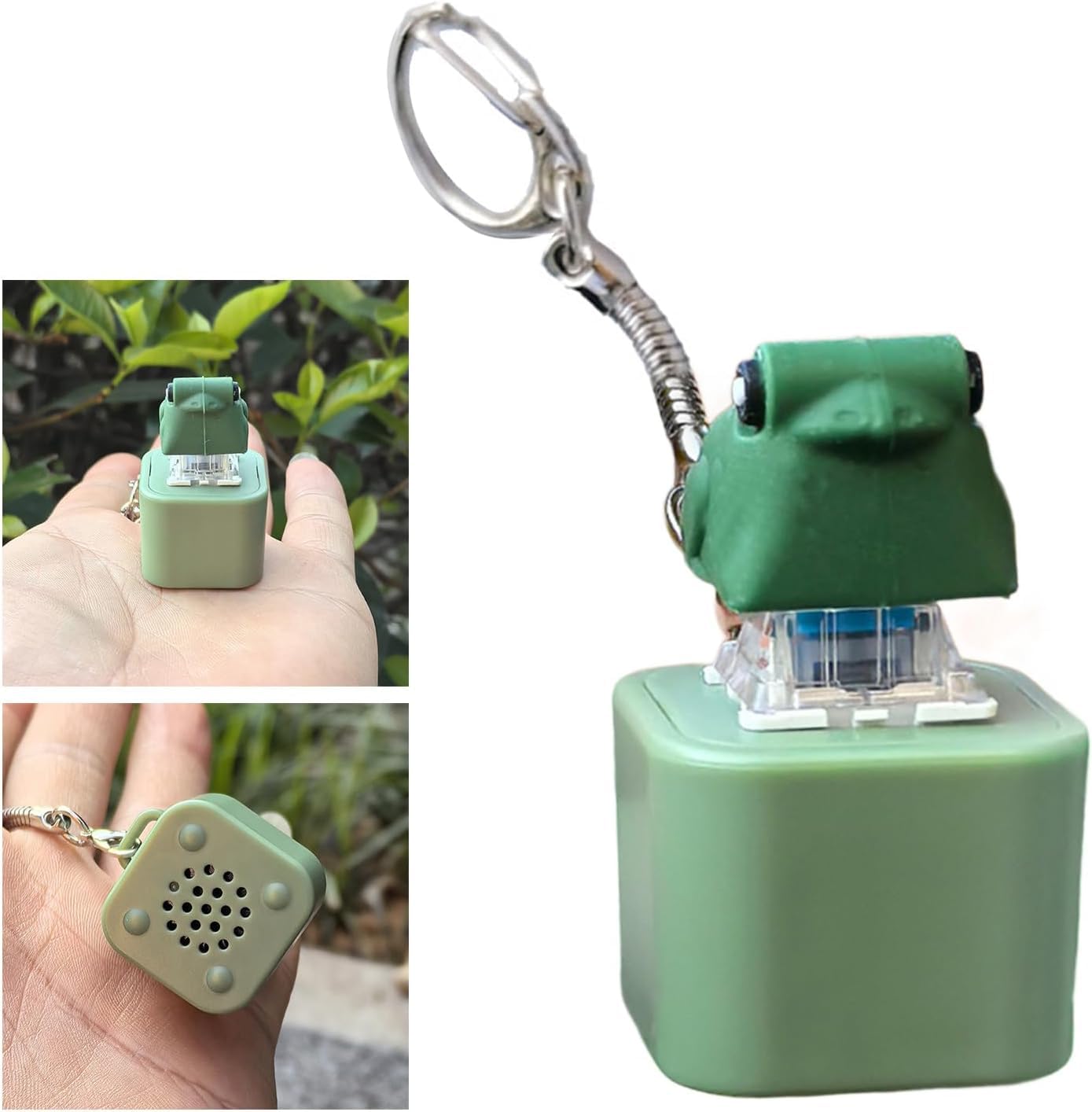 Frog LED Keychain with Sound | Cute Frog Sound Keychain Toy for Kids & Gift