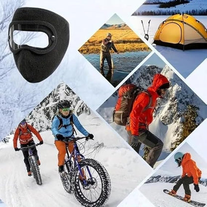 Windproof Winter Face Mask with Clear Visor – Warm, Soft & Full Protection Mask