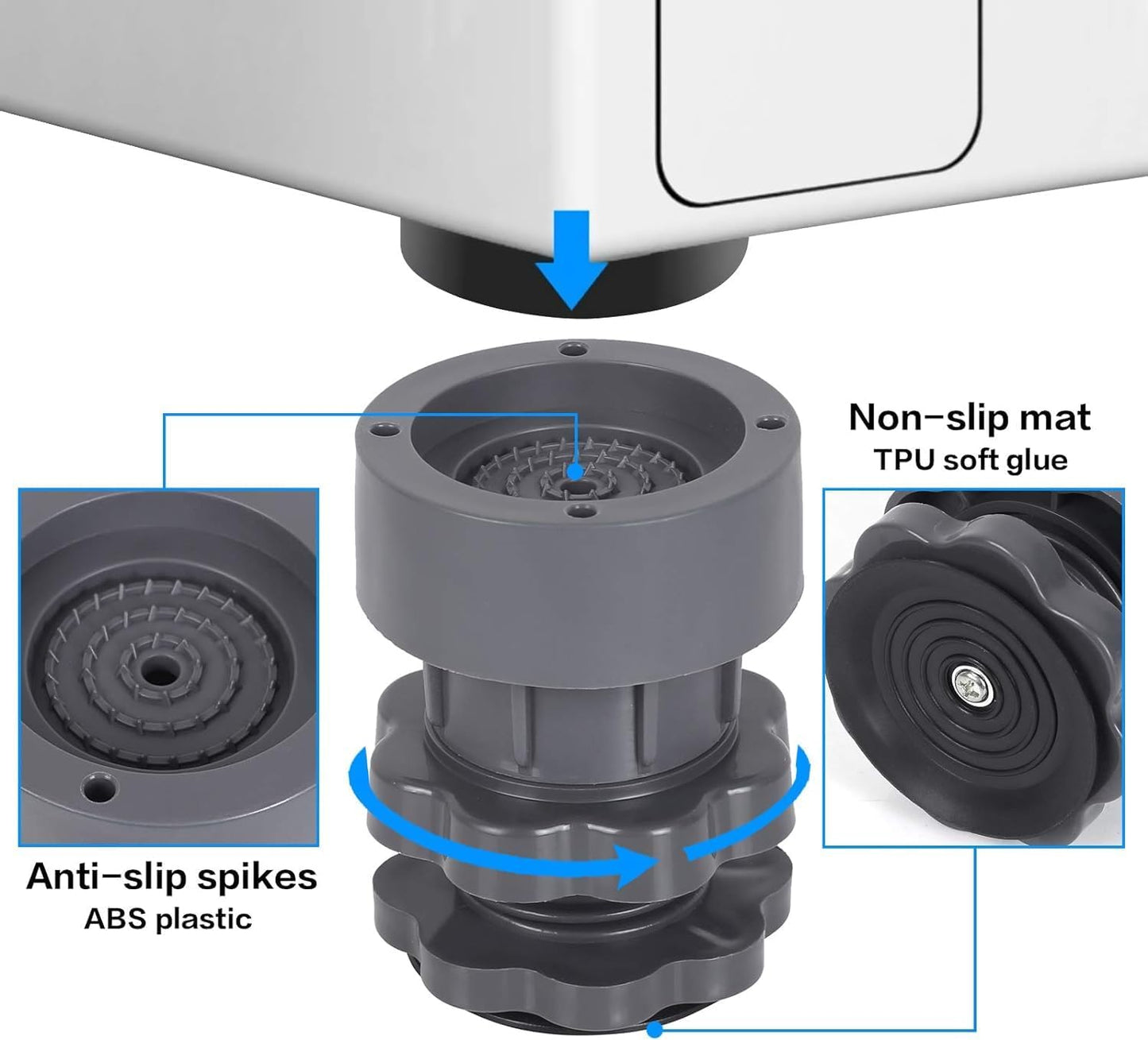 Washing Machine Pad Rotating (PACK OF 4)