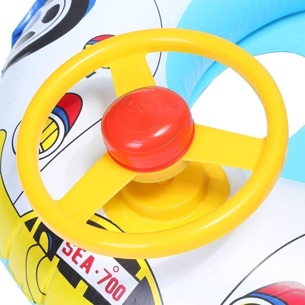 Kids Inflatable Swimming Car Float with Pump | Baby Pool Seat Ring
