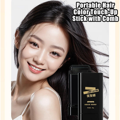 2 in 1 Instant Hair Color Stick | Waterproof Hair Dye Comb for White Hair Coverage
