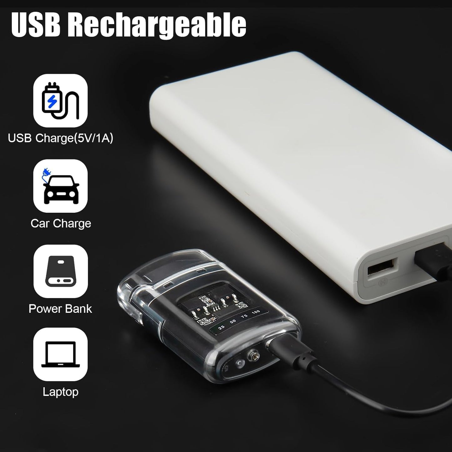 Rechargeable Dual Arc Plasma Lighter with LED Display – Windproof USB Electric Lighter
