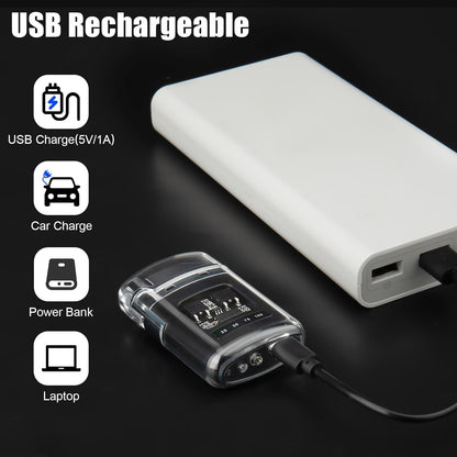 Rechargeable Dual Arc Plasma Lighter with LED Display – Windproof USB Electric Lighter
