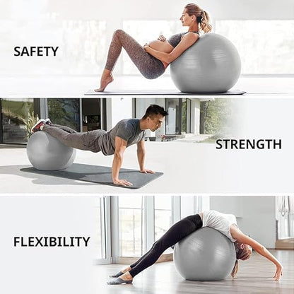 Gym Ball for Exercise & 65cm Anti-Burst Fitness Ball