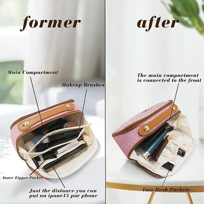 Wave Lady Purse | Stylish PU Leather Handbag for Women | Makeup & Travel Bag