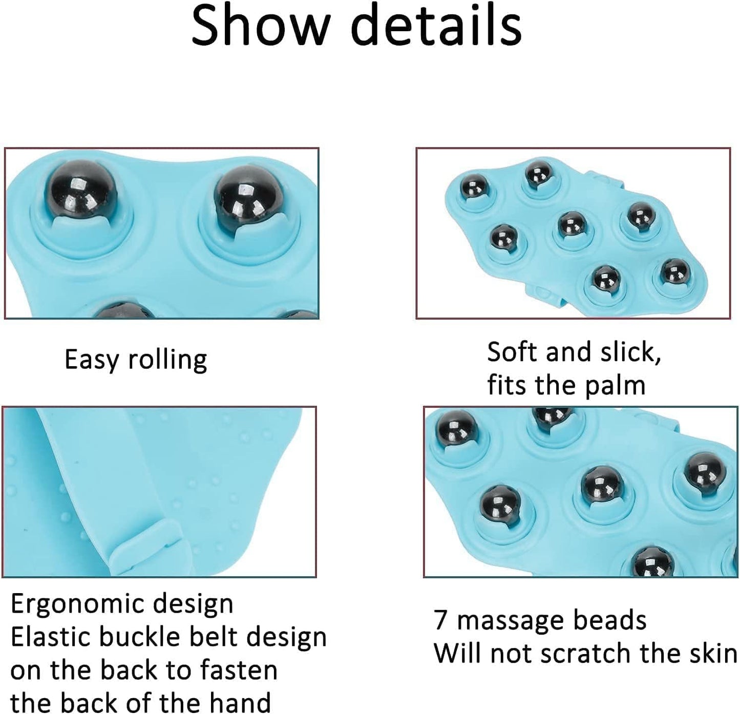 7 Ball Magnetic Massager | 3D Roller Massage Glove | Full Body Slimming Massager | 360° Rotate Therapy Massager