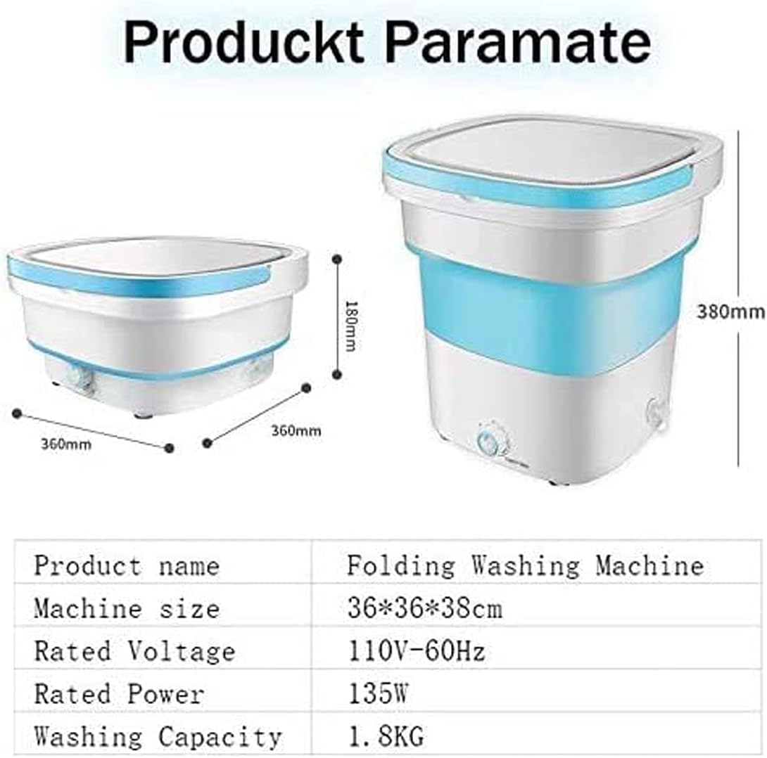 Foldable Mini Portable Washing Machine – Compact Laundry Washer for Travel, Home & Hostel